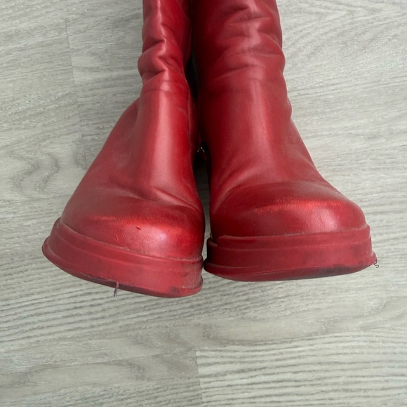 Rare vintage prada FW 2014 Red wedge Boots - Picture 6 of 7